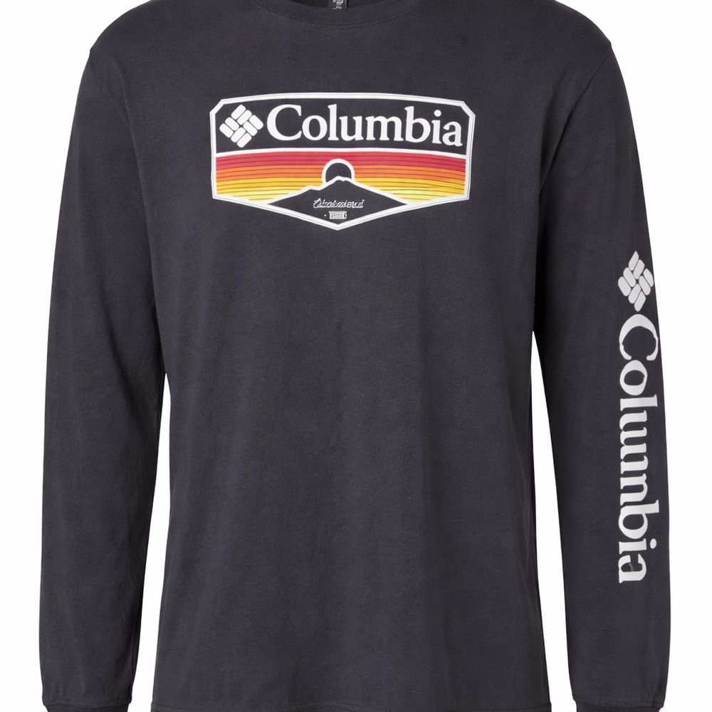 Columbia XXL Long Sleeve Graphic Logo Shirt Black